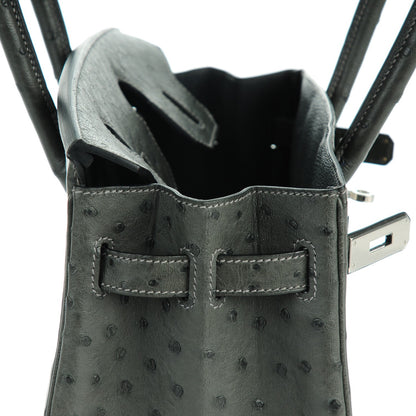 Hermes Ostrich Birkin 30 Graphite 15 of 27