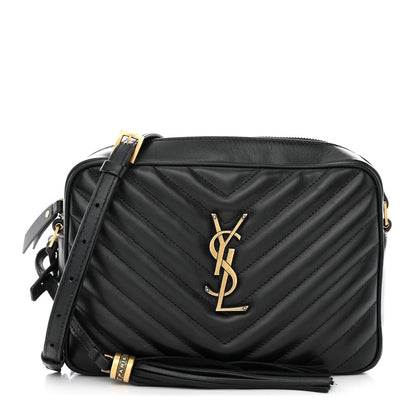 Saint Laurent Calfskin Matelasse Monogram Lou Camera Bag Black 1 of 14