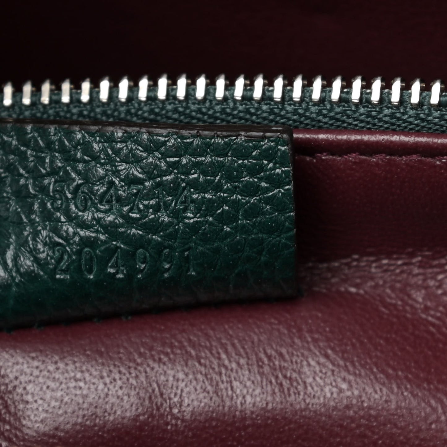 Grainy Calfskin Medium Zumi Top Handle Bag Vintage Green