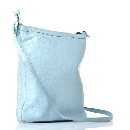 Balenciaga Agneau Classic Hardware Flat Crossbody Bleu Dragee 3 of 9