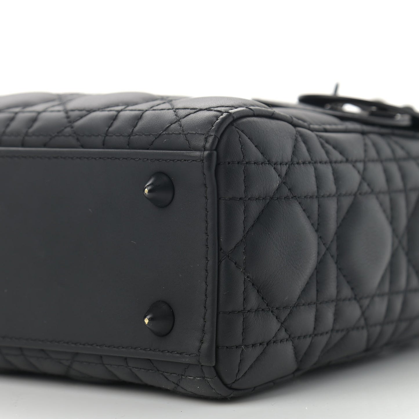 Ultra Matte Calfskin Cannage Small My ABCDior Lady Dior Black