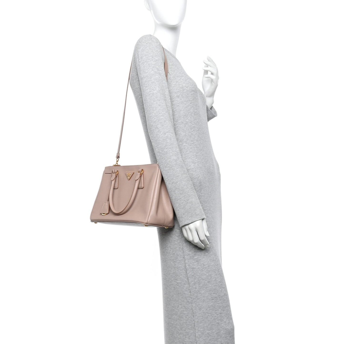 Saffiano Small Galleria Double Zip Tote Cammeo