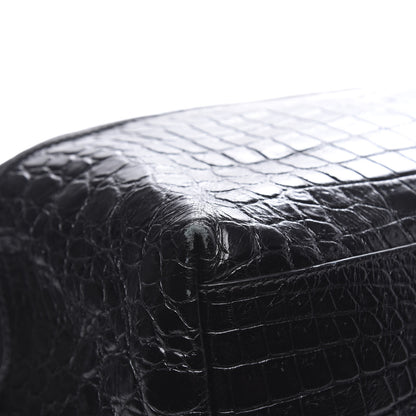 Givenchy Calfskin Crocodile Embossed Medium Nightingale Black 7 of 11