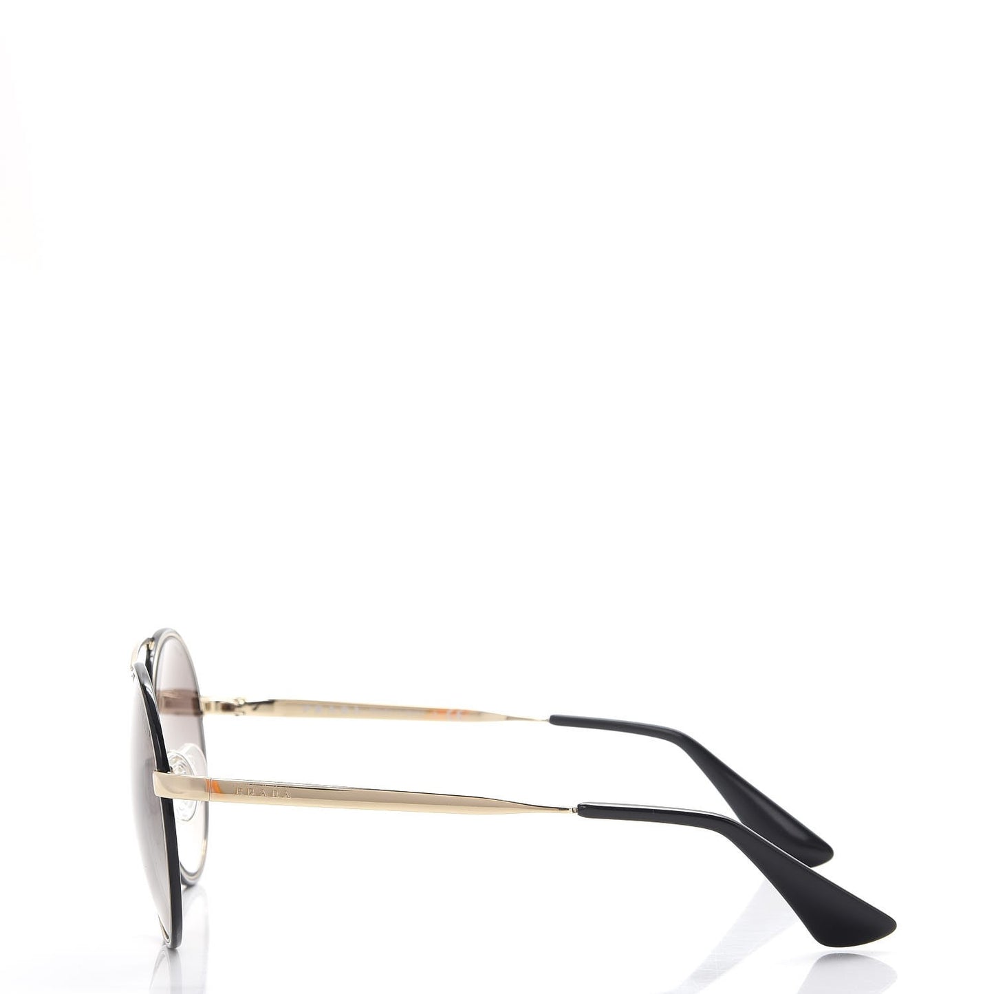 Round Sunglasses SPR 51S Black Gold