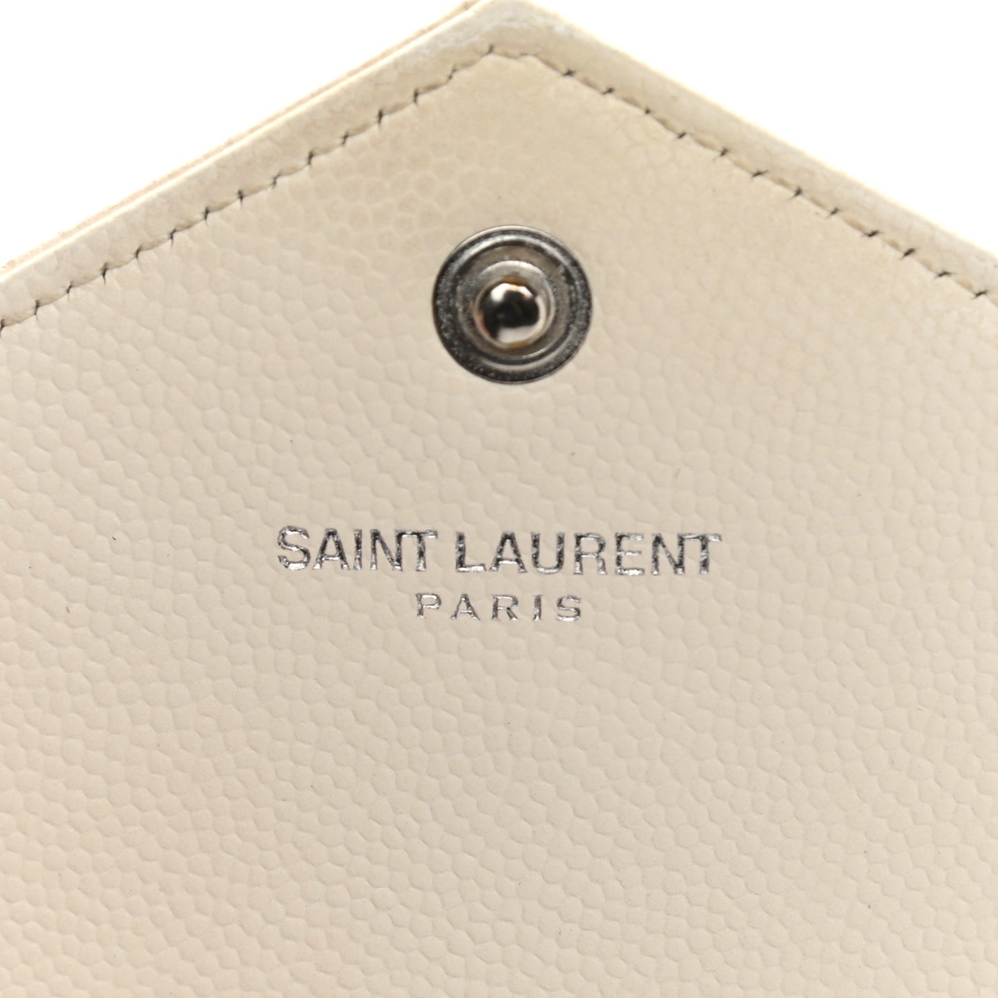 Grain De Poudre Matelasse Chevron Monogram Envelope Chain Wallet Porcellana