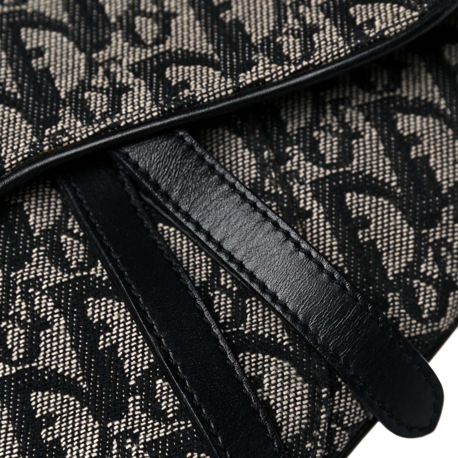 Christian Dior Monogram Saddle Bag Black 11 of 14