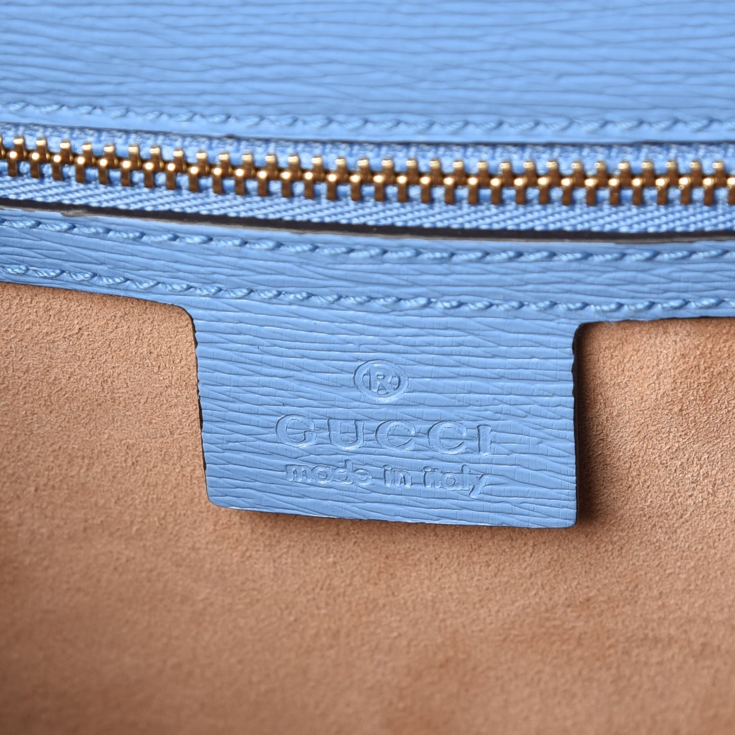 Shangai Calfskin Web New Flora Small Sylvie Shoulder Bag Azure