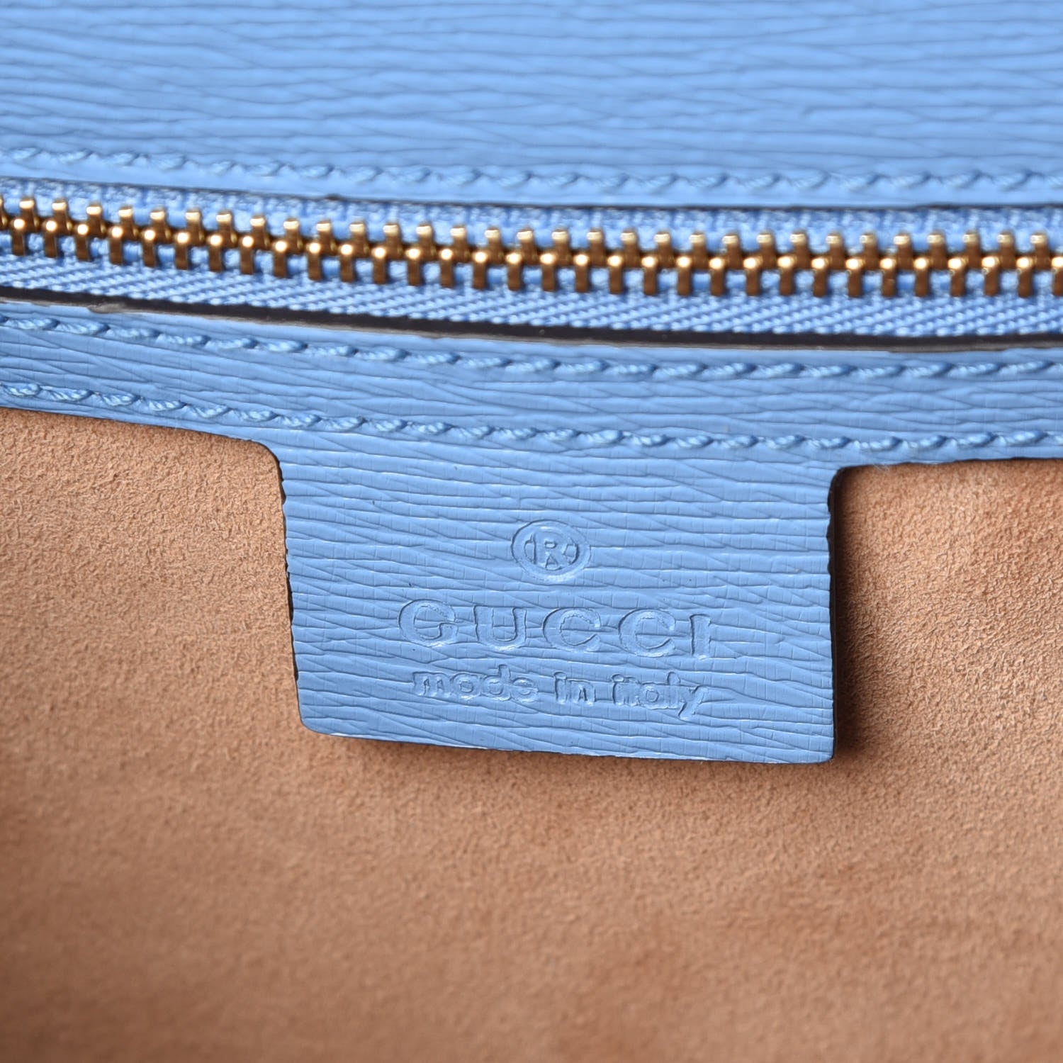 Gucci Shangai Calfskin Web New Flora Small Sylvie Shoulder Bag Azure 9 of 10