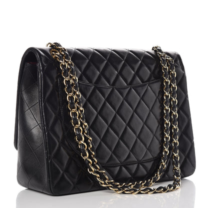 Chanel Lambskin Quilted Maxi Single Flap Black 3 of 10