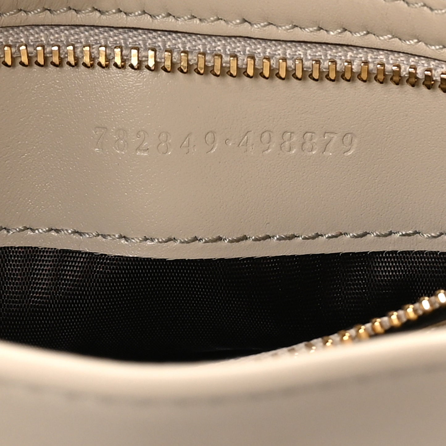 Ancora Calfskin Web Small Jackie Shoulder Bag Light Grey