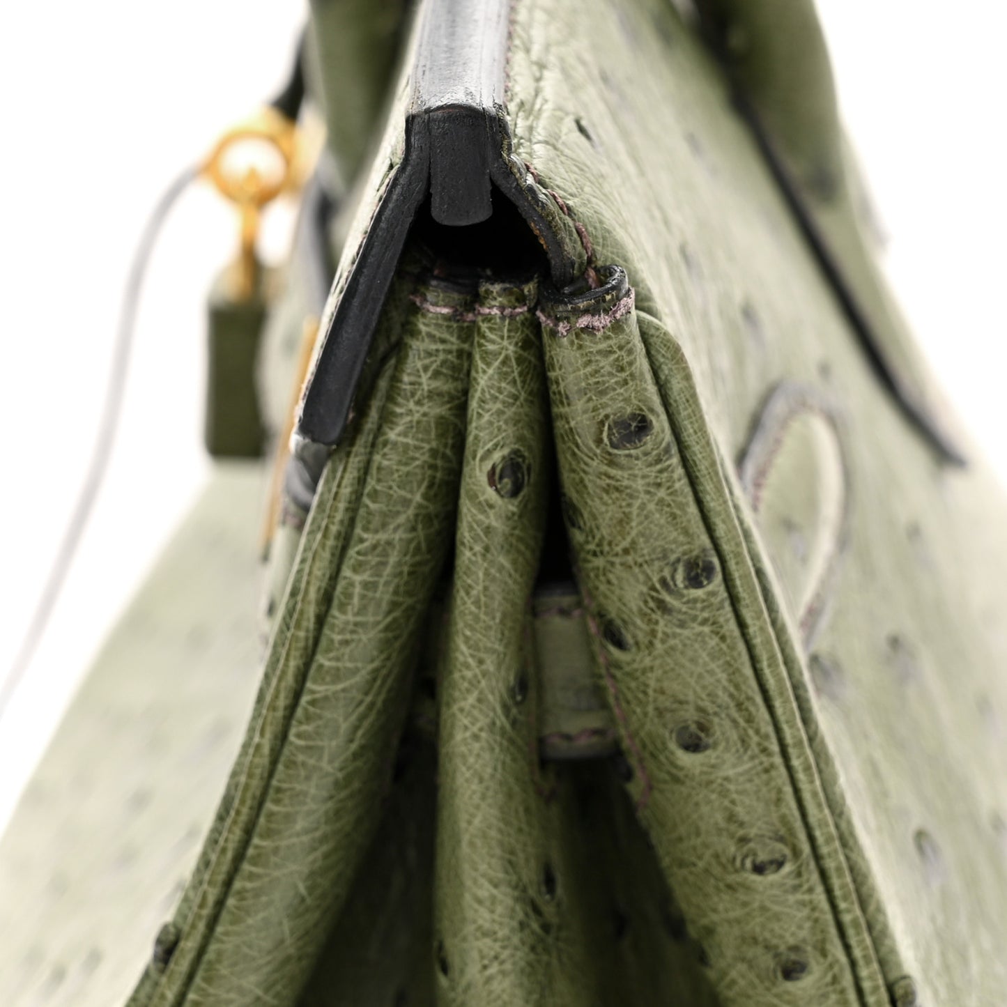Ostrich Birkin 35 Vert Olive