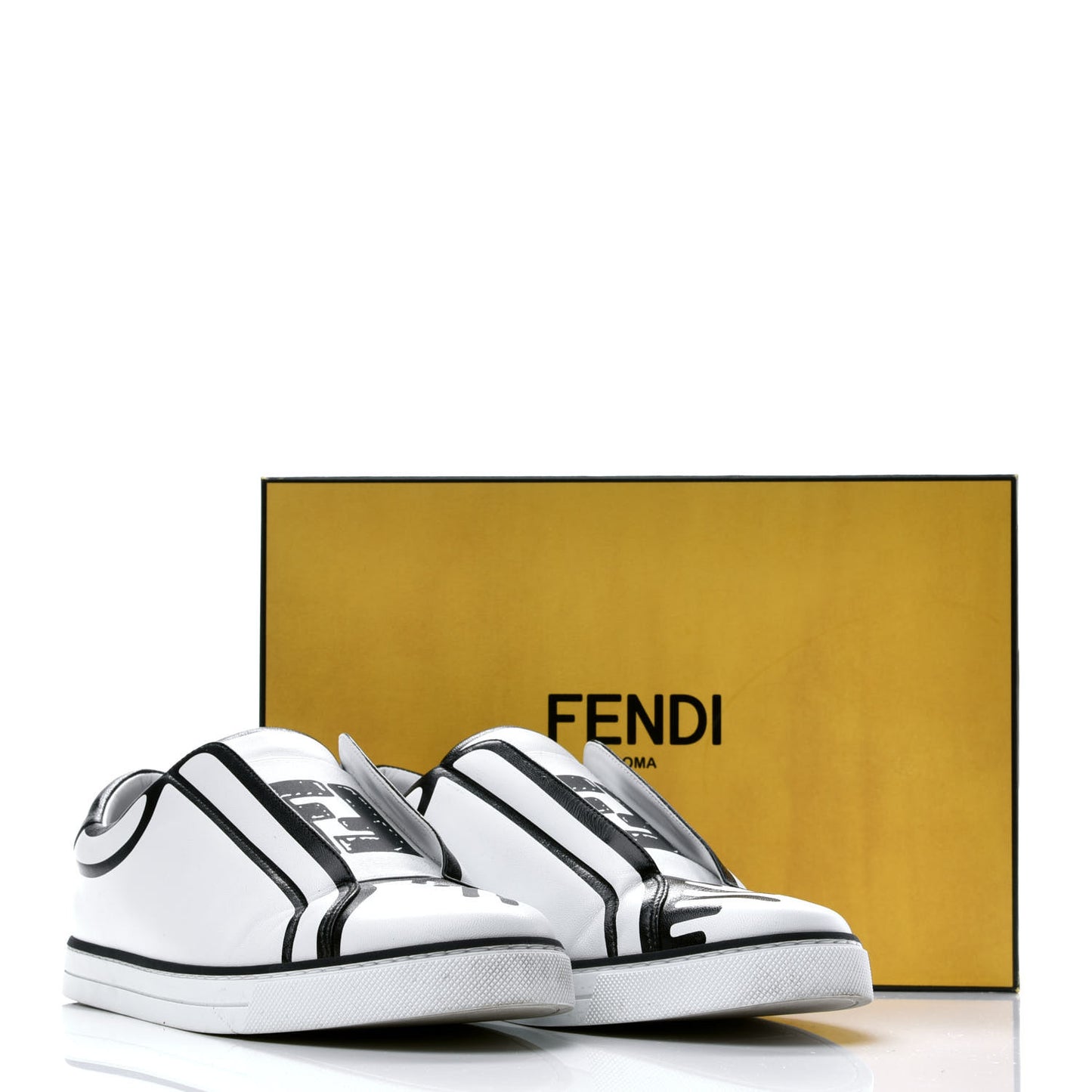 X JOSHUA VIDES Nappa Rockoclick Slip On Sneakers 39.5 Snow White Black