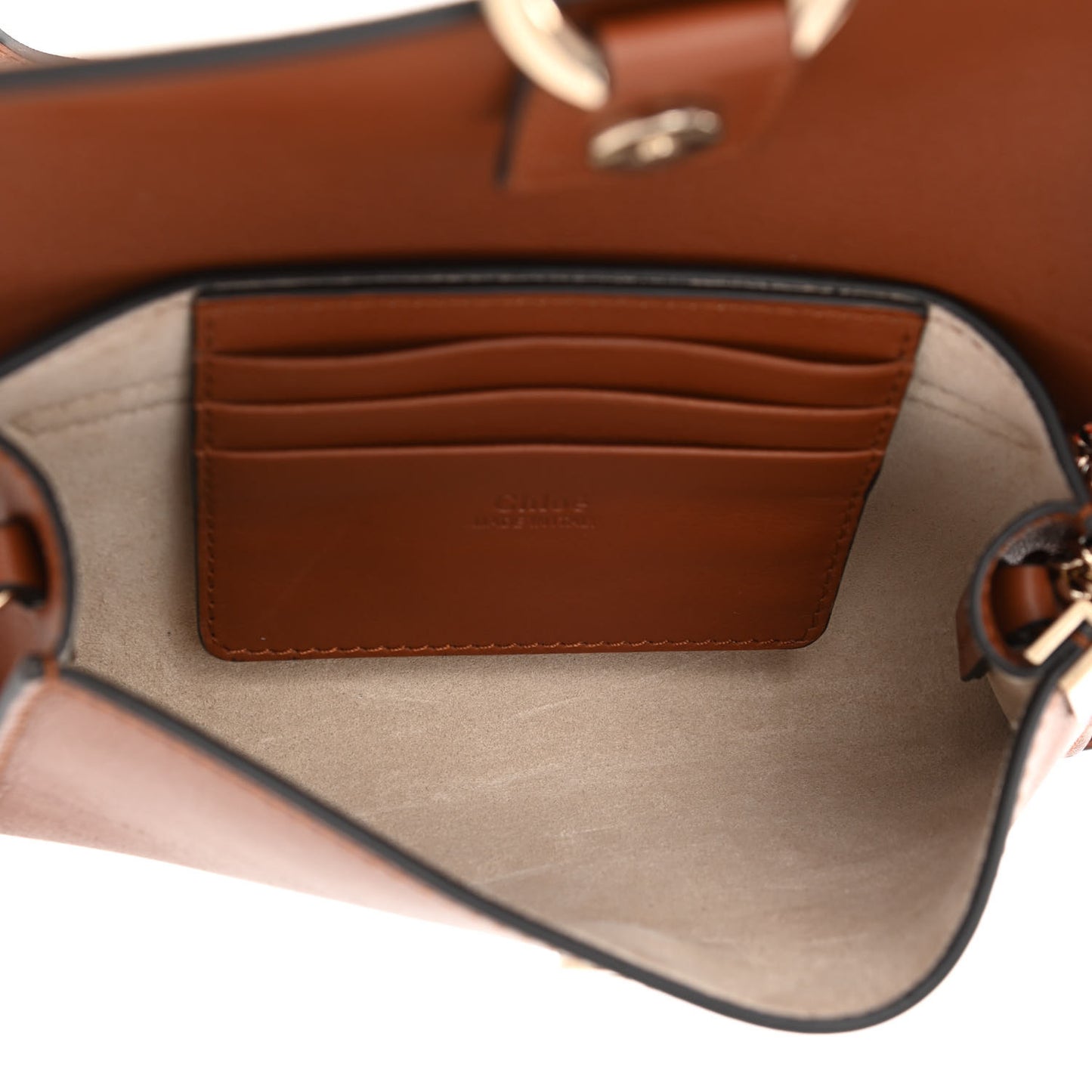 Suede Calfskin Mini Faye Shoulder Bag Tobacco