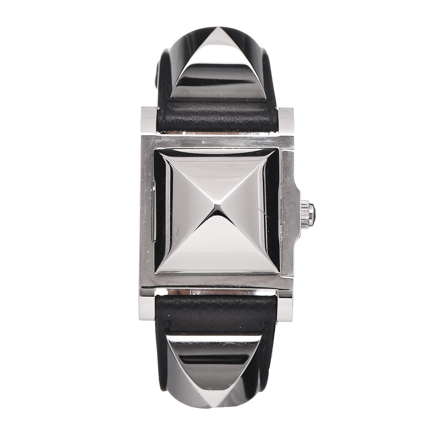 Hermes Stainless Steel Epsom 23mm Medor Quartz Watch Noir 1 of 10