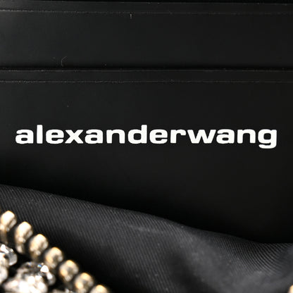 Alexander Wang Mesh Crystal Rhinestone Mini Heiress Pouch Black Silver 6 of 11