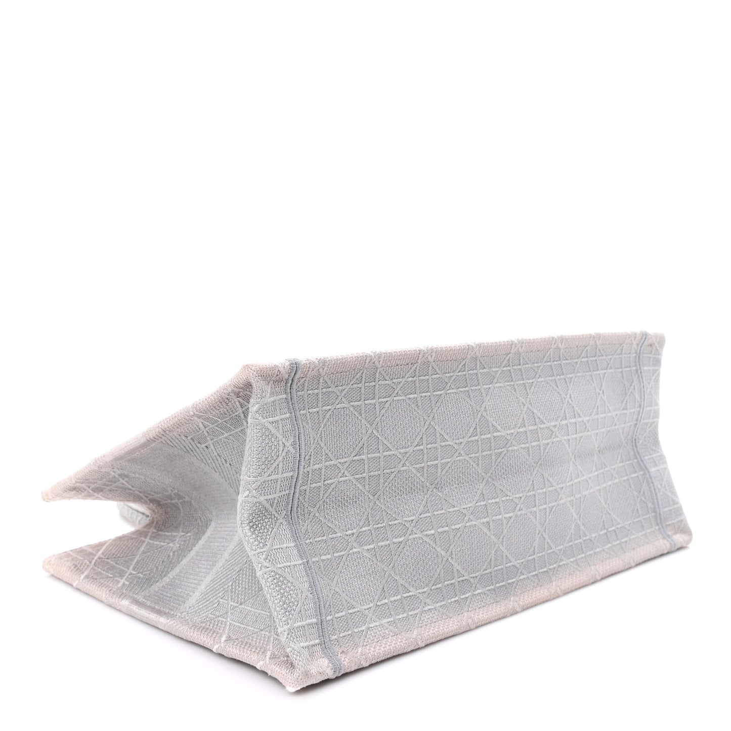 Canvas Embroidered Cannage Medium Book Tote Stone