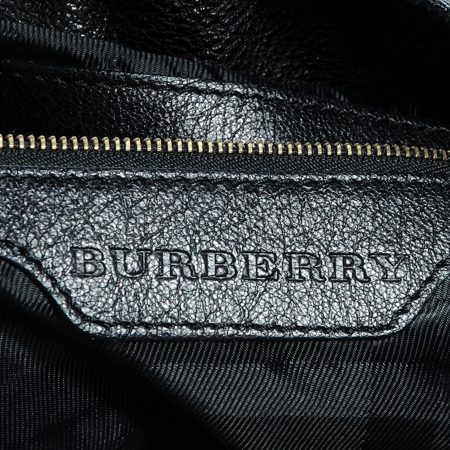 Burberry Grainy Calfskin Lambeth Hobo Black 9 of 11