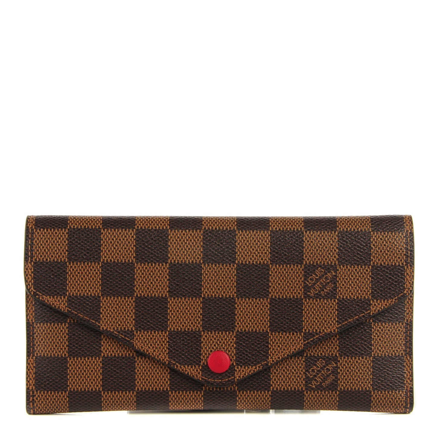 Damier Ebene Josephine Wallet Red