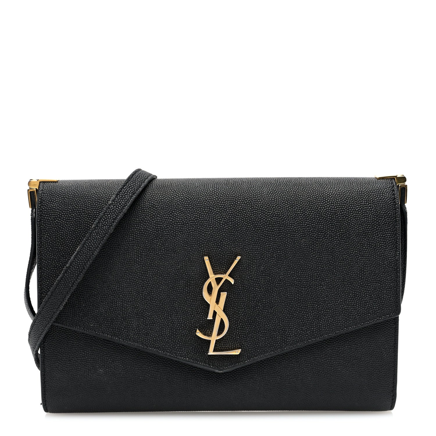 Saint Laurent Grain de Poudre Mini Uptown Crossbody Bag Black 1 of 13