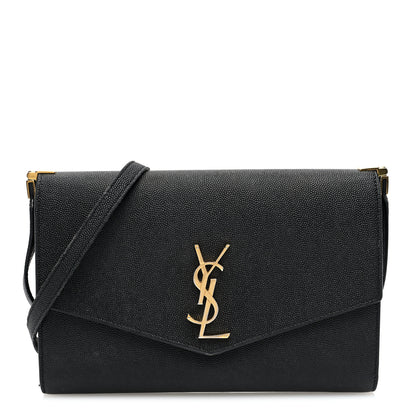 Saint Laurent Grain de Poudre Mini Uptown Crossbody Bag Black 1 of 13
