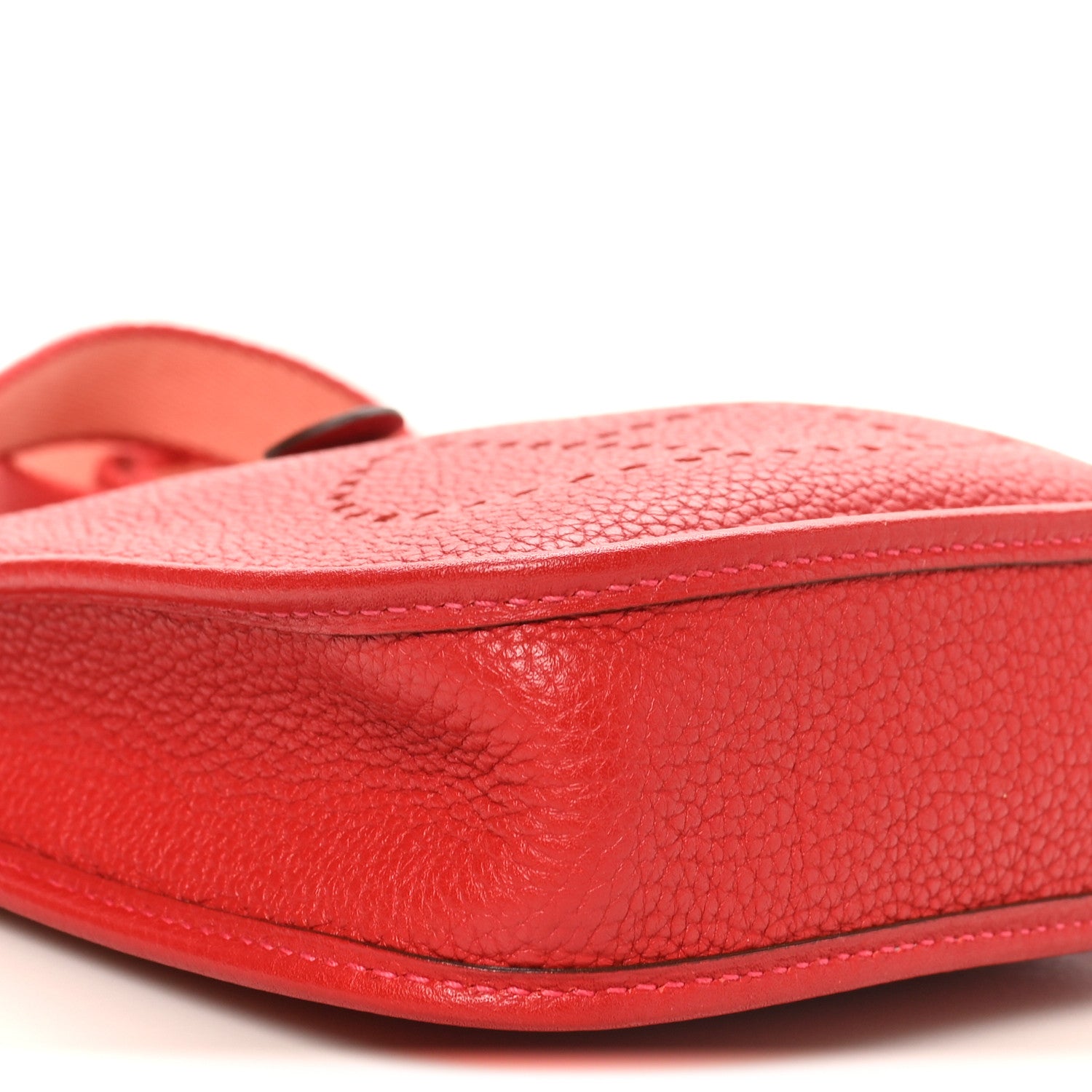 Hermes Taurillon Clemence Amazone Evelyne TPM Rouge Casaque Crevette 9 of 10