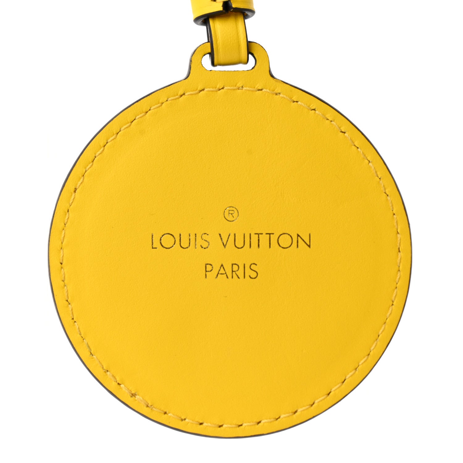Louis Vuitton Calfskin Raffia Onthego Bag Charm Yellow 3 of 4