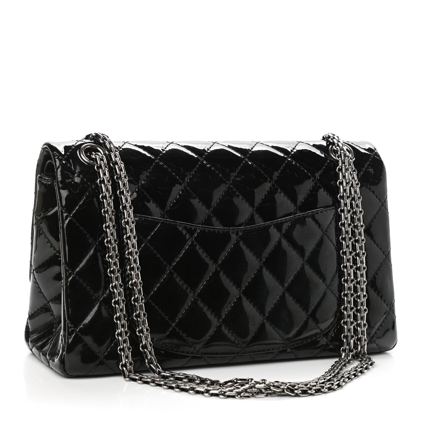 Patent Quilted 2.55 Reissue 226 Flap Black