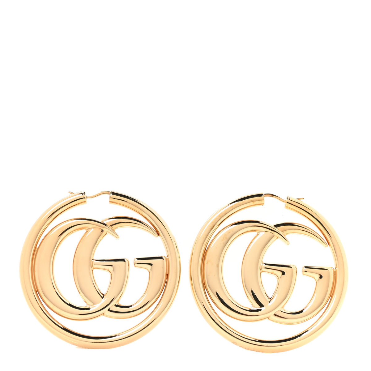 Metal GG Marmont Hoop Earrings Gold