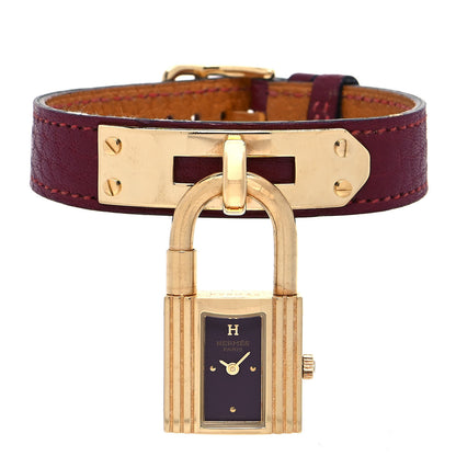 Hermes Stainless Steel Clemence 20mm Kelly Cadena Quartz Watch Rouge 1 of 4