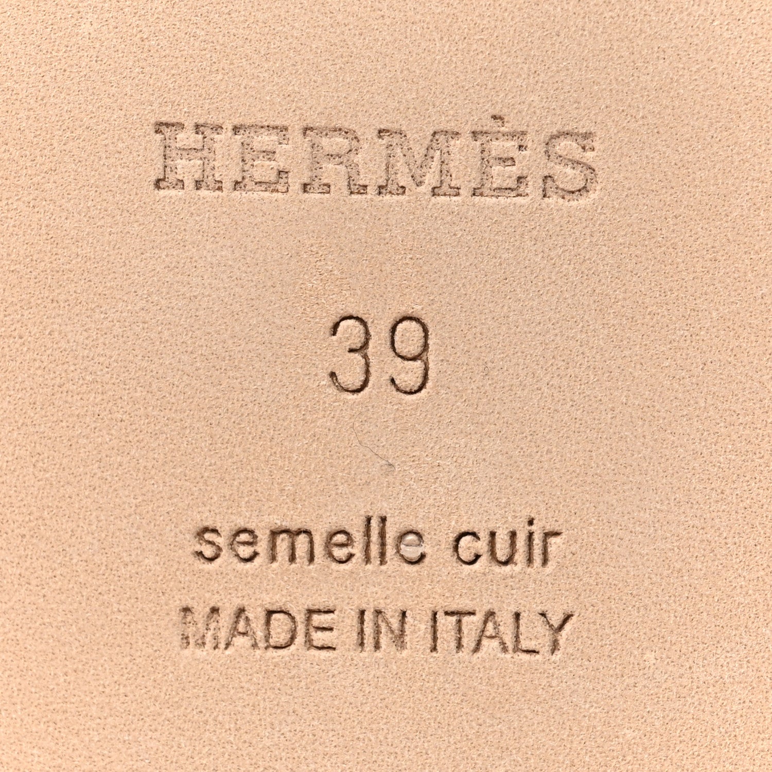 Hermes Box Calfskin Oran Sandals 39 Gold 6 of 8