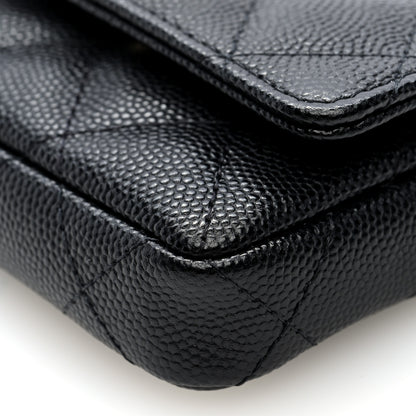 Chanel Caviar Quilted Belt Bag With Charms On Chain Black 10 of 10