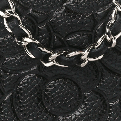 Chanel Caviar Camellia Embossed Chain Belt Bag Black 8 of 11