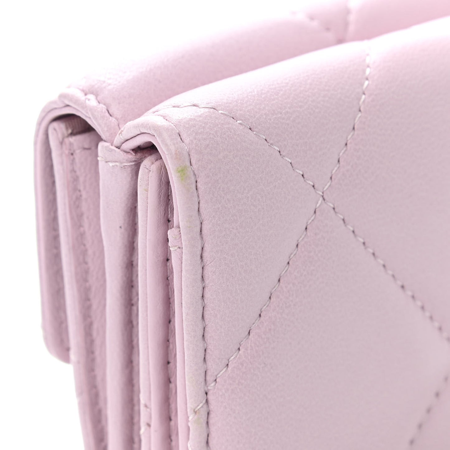 Goatskin Quilted Chanel 19 Flap Wallet Pink