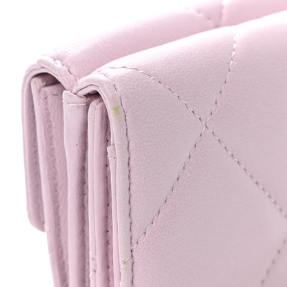 Chanel Goatskin Quilted Chanel 19 Flap Wallet Pink 5 of 5