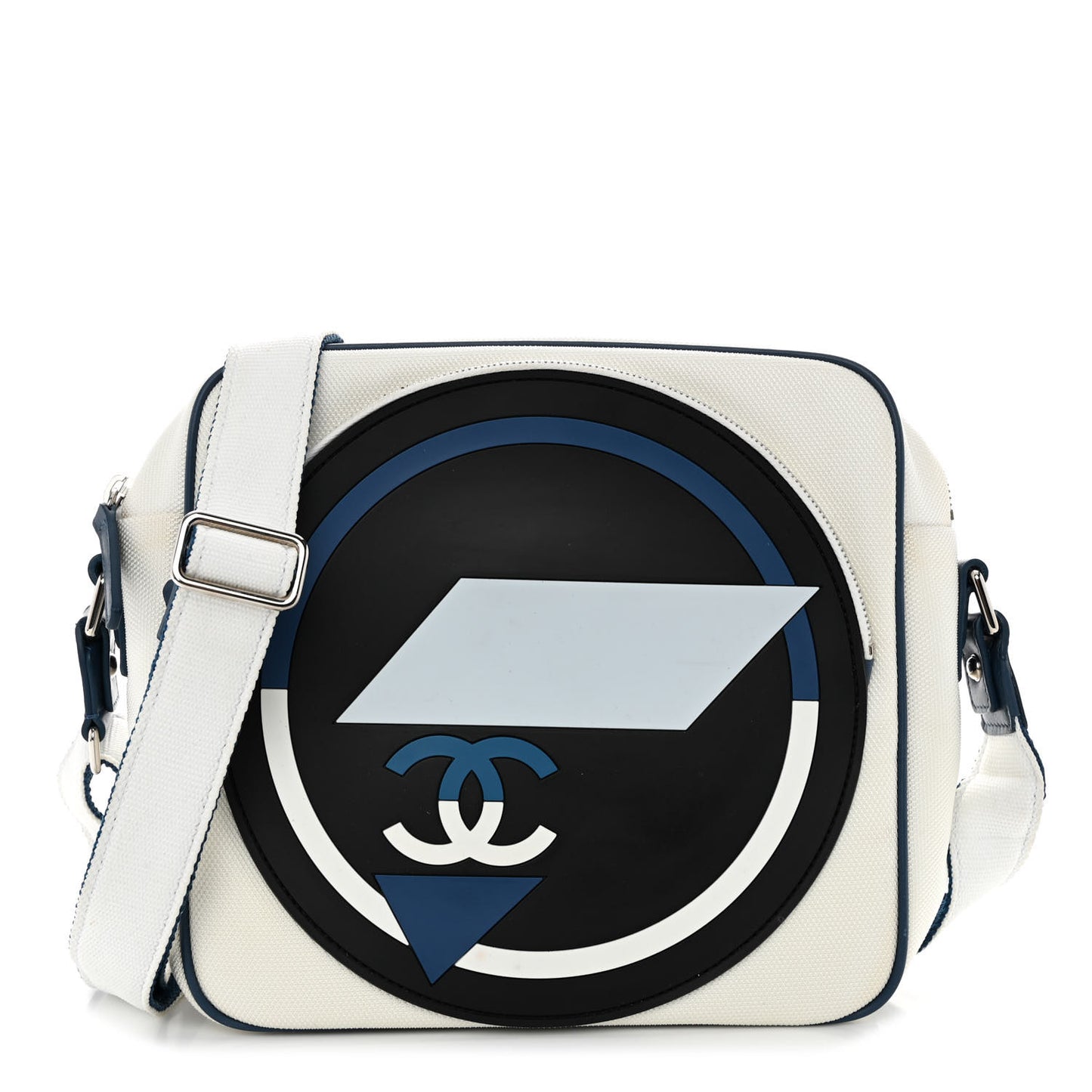 Nylon Rubber Messenger White Blue