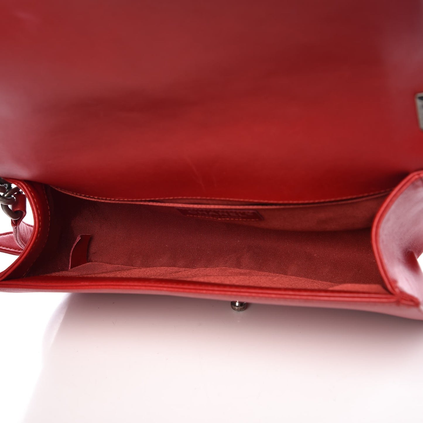 Lambskin Medium Boy Flap Red