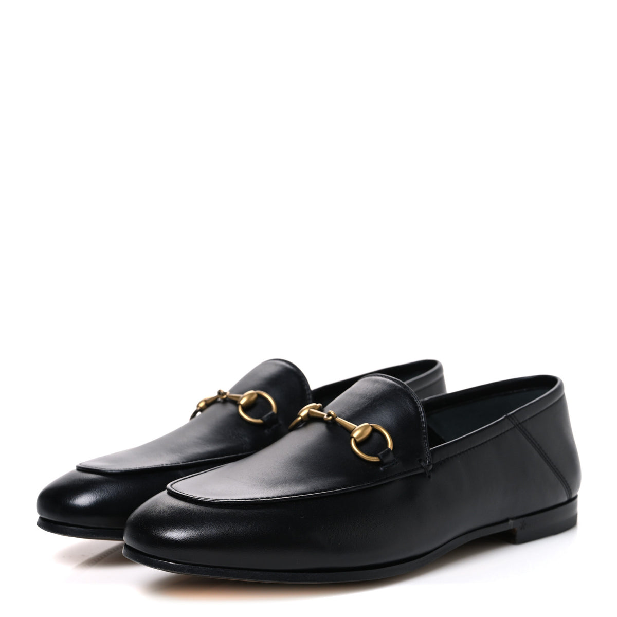 Lambskin Womens Brixton Horsebit Loafers 38 Black