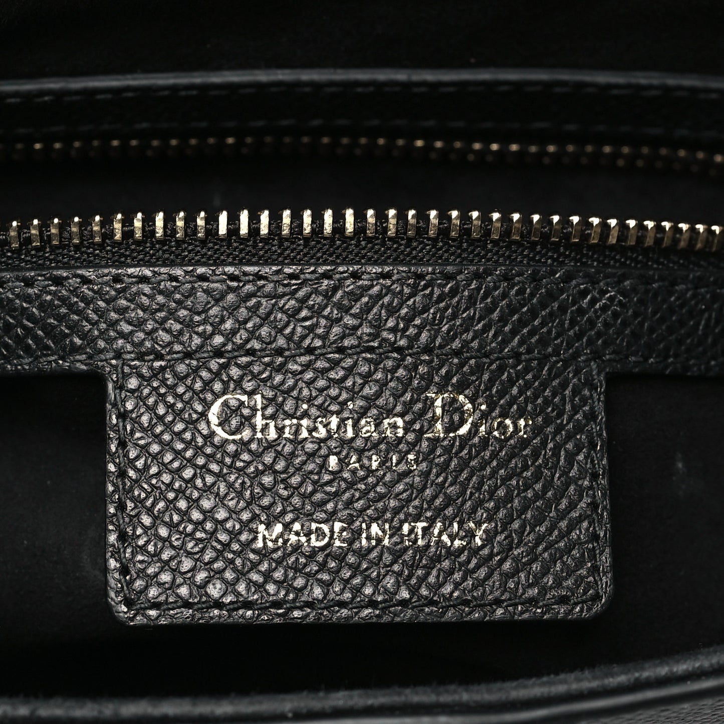 Grained Calfskin Saddle Bag With Strap Black