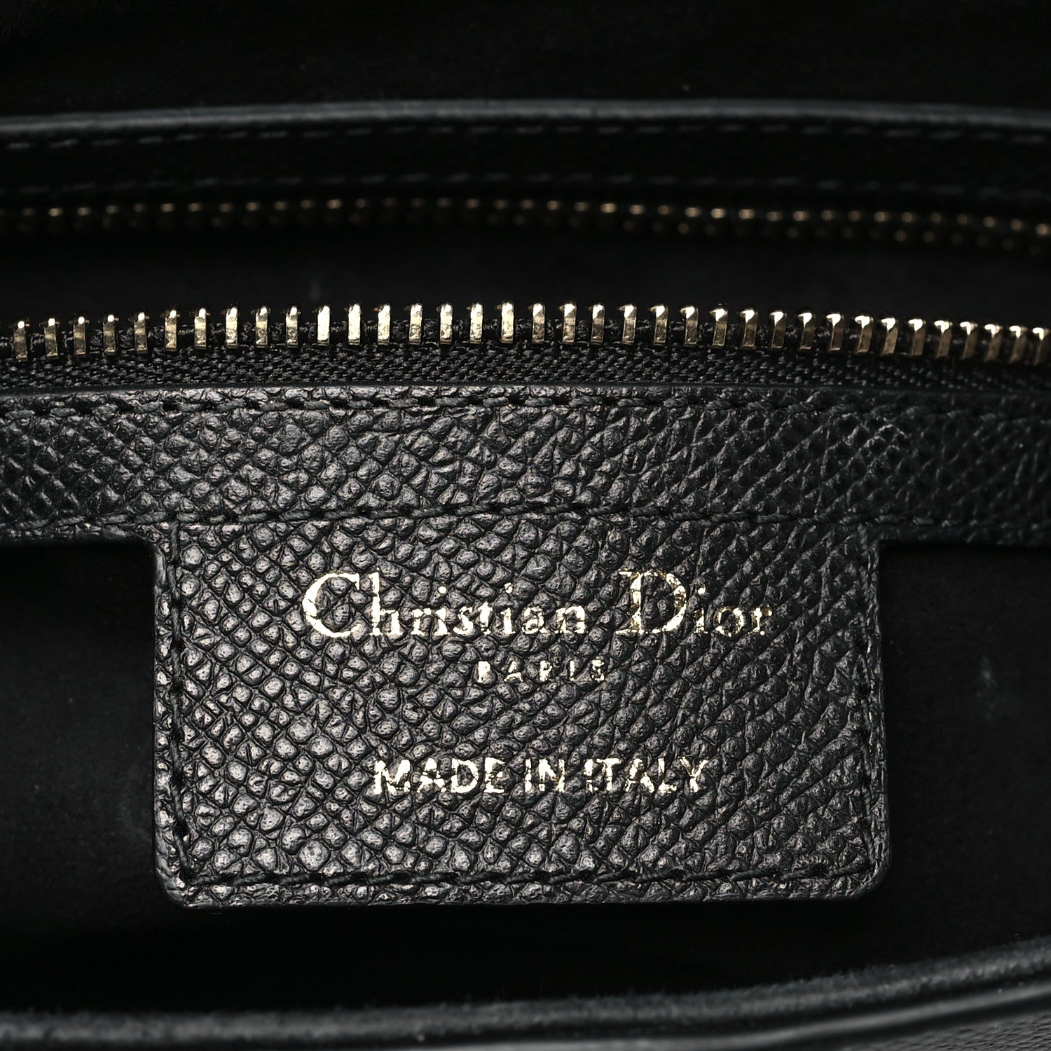 Christian Dior Grained Calfskin Saddle Bag With Strap Black 7 of 11