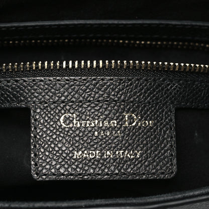 Christian Dior Grained Calfskin Saddle Bag With Strap Black 7 of 11