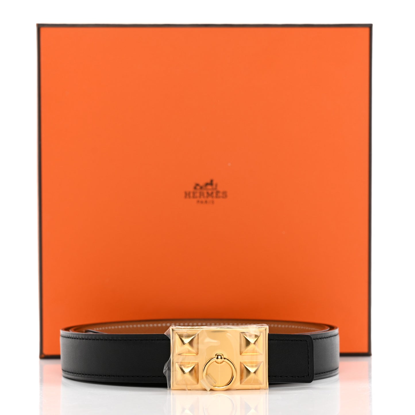 Swift Epsom 32mm Collier De Chien CDC Belt 90 36 Black Gold