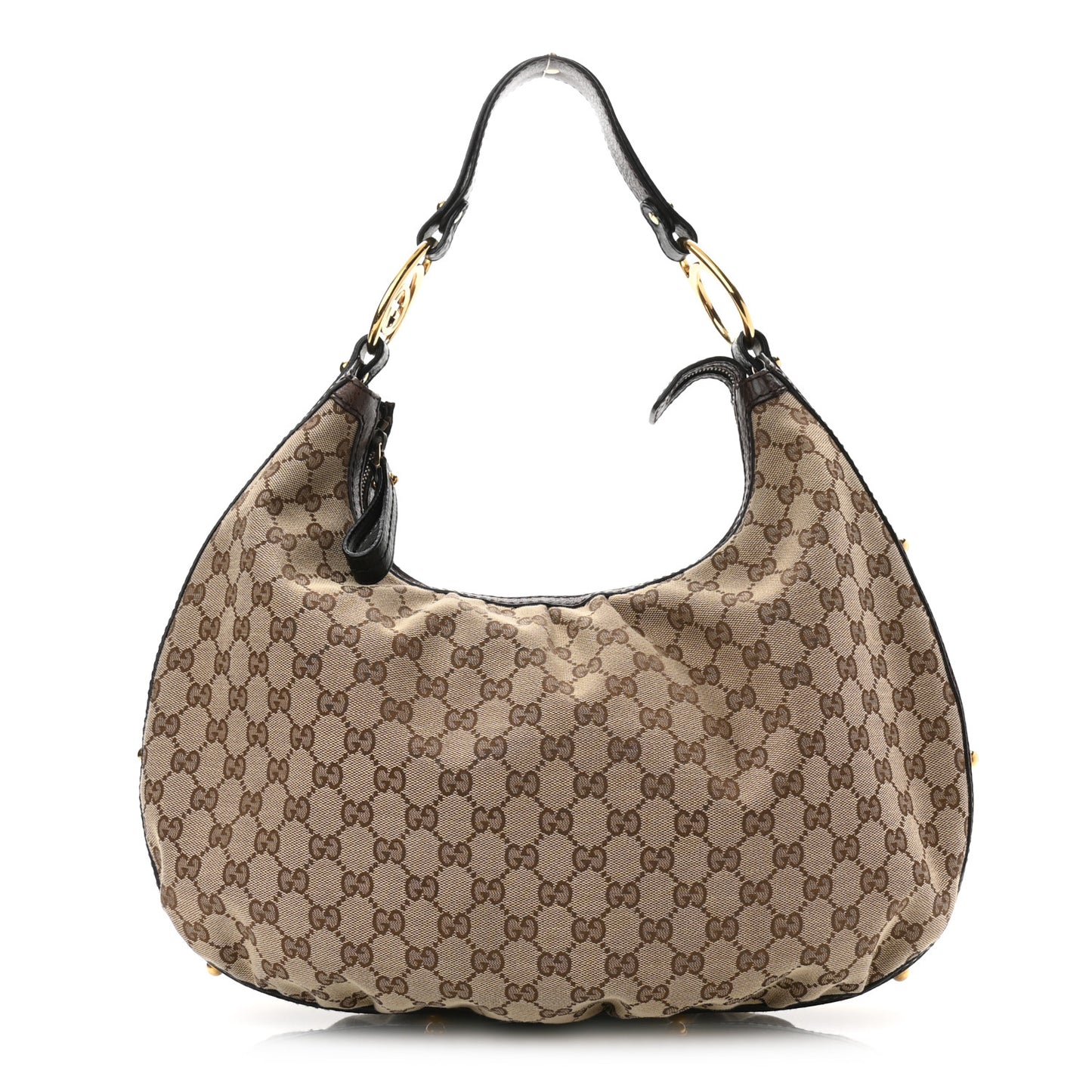 Monogram Medium Interlocking Hobo Dark Brown