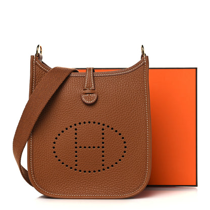 Hermes Taurillon Clemence Evelyne TPM Gold 8 of 8