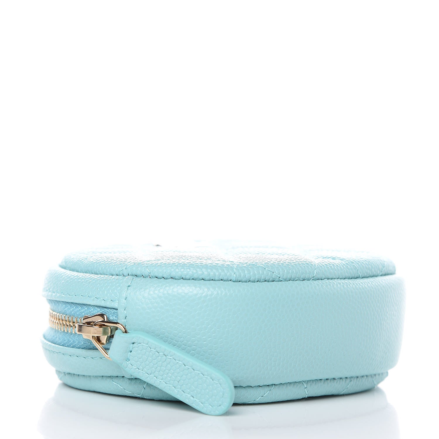 Chanel Caviar Quilted Zip Around Classic Coin Purse Light Blue 5 of 9