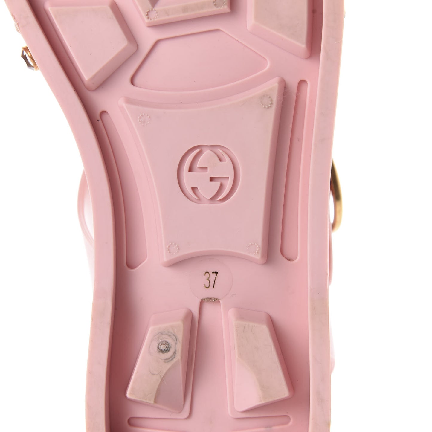 Rubber Crystal Womens Buckle Strap Sandal 37 Perfect Pink