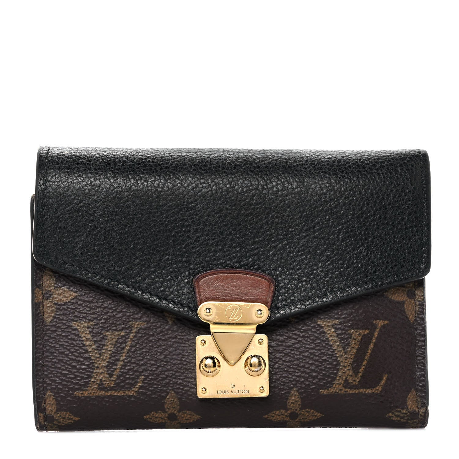 Louis Vuitton Monogram Pallas Compact Wallet NM Black 1 of 10