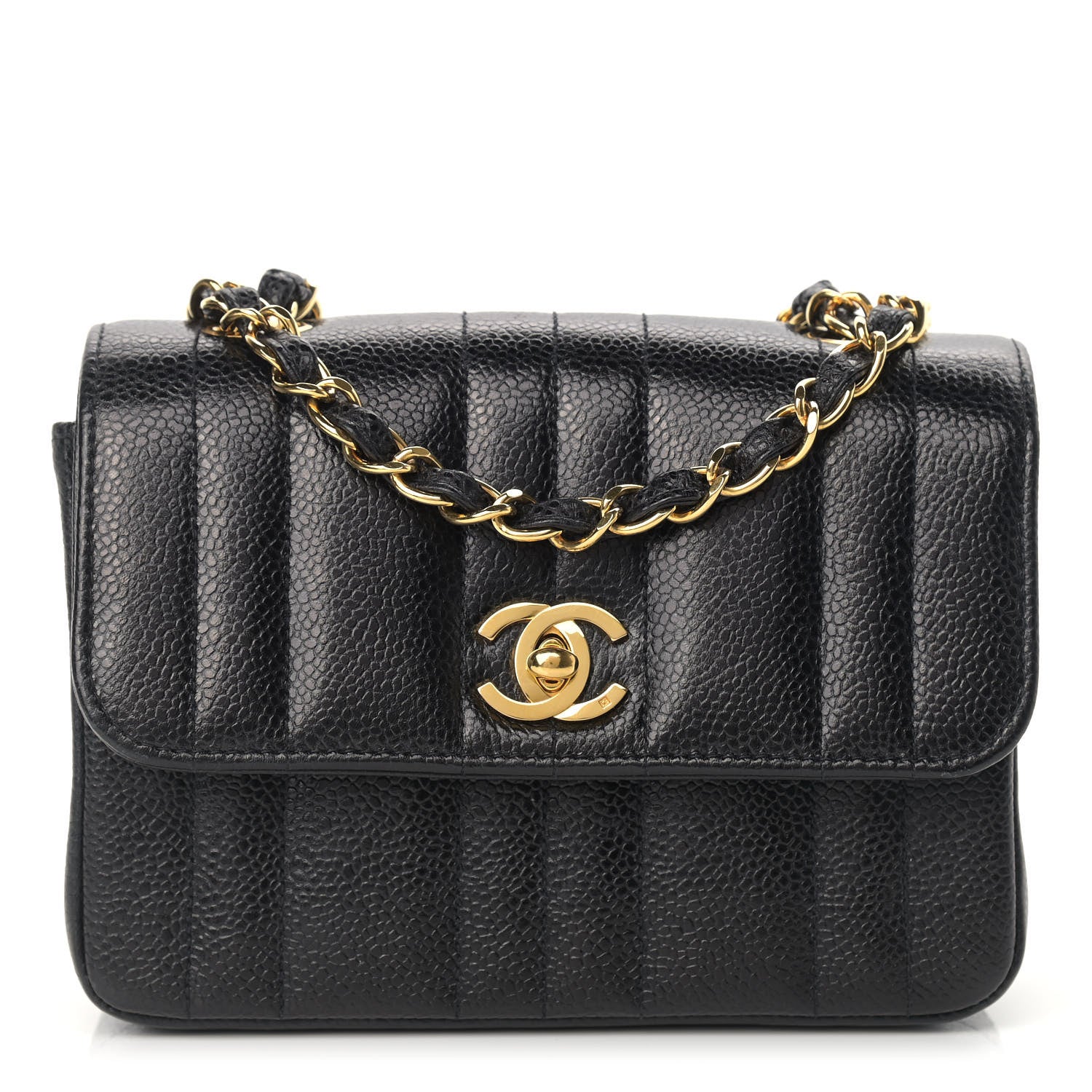 Chanel Caviar Vertical Quilted Mini Flap Black 1 of 12