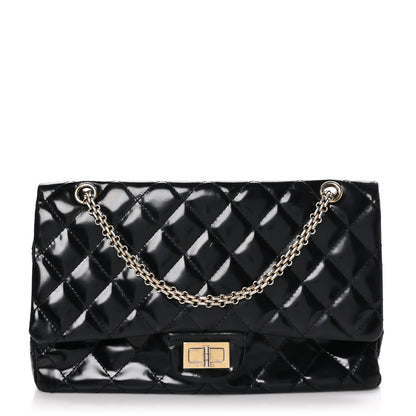 Chanel Patent Quilted 2.55 Reissue 227 Double Flap Black 1 of 10