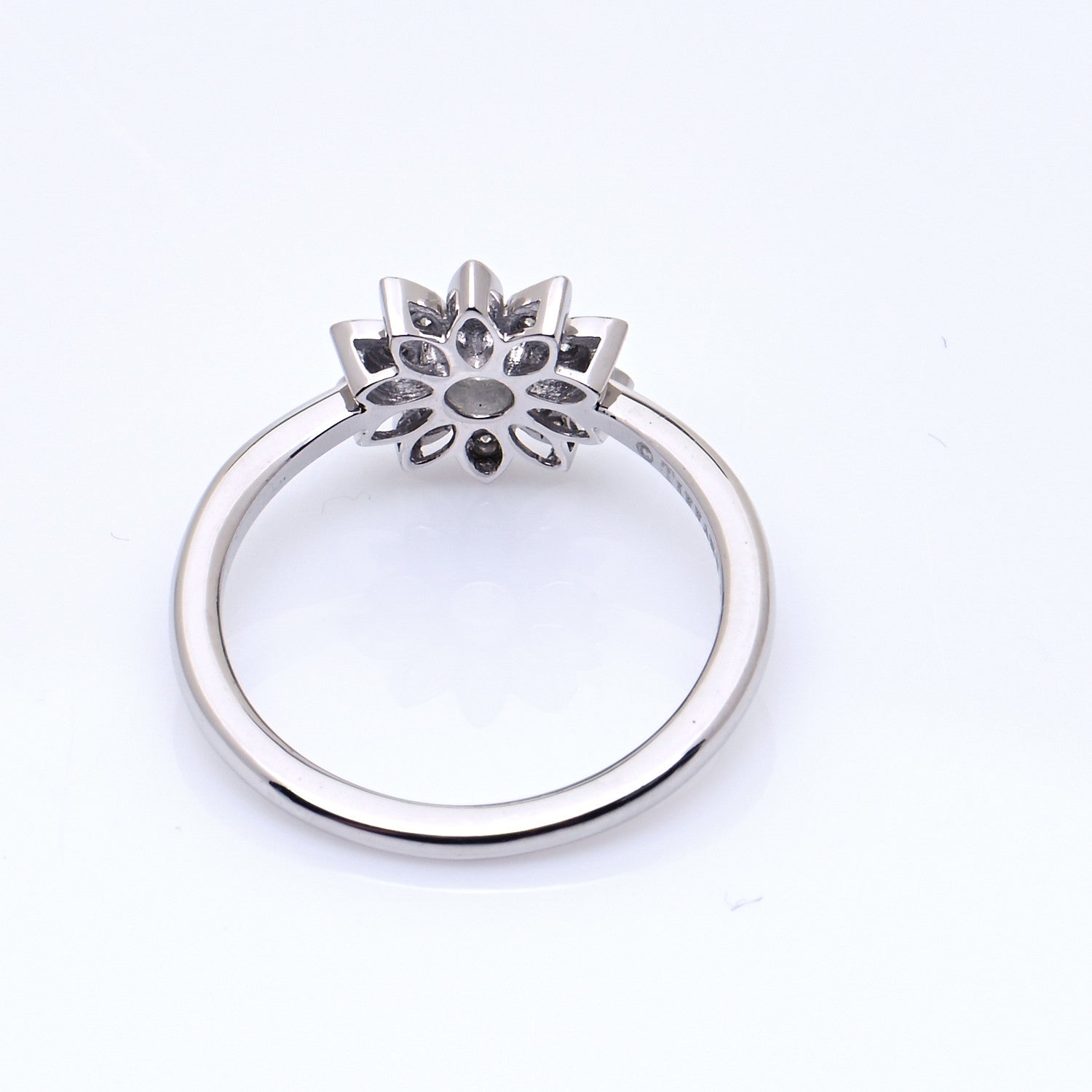Tiffany Platinum Diamond Enchant Garden Flower Ring 48 4.5 6 of 7