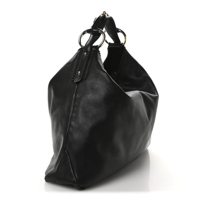 Gucci Calfskin Large Horsebit Chain Hobo Black 3 of 10